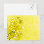 Gelbe Sommer-Blume Postkarte (Vorne/Hinten)