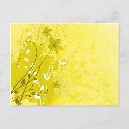 Gelbe Sommer-Blume Postkarte (Vorderseite)