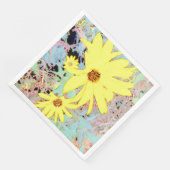 Gelbe Sommer-Blume Serviette (Ecke)