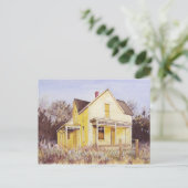 Gelbe Sommer-Zuhause - Postkarte (Stehend Vorderseite)