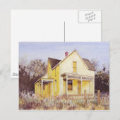 Gelbe Sommer-Zuhause - Postkarte (Vorne/Hinten)