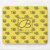 Gelbe Sommerbienen-Muster Mousepad (Vorne)
