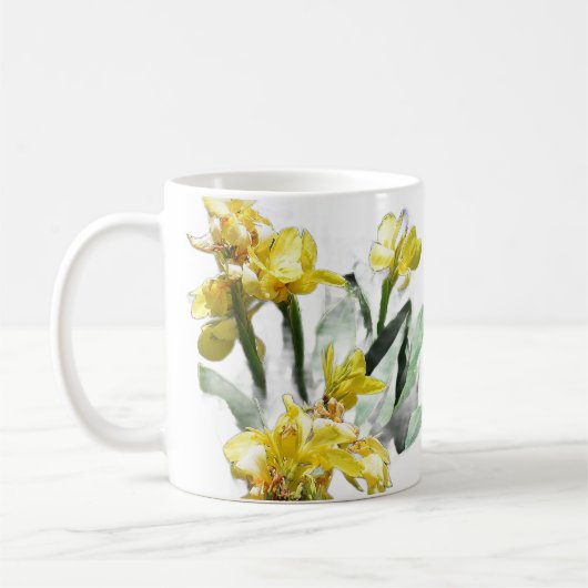 Gelbe Sommerlilien Kaffeetasse (Links)