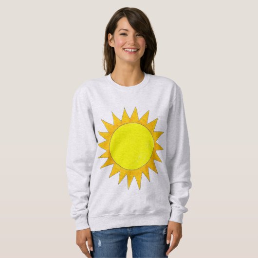 Gelbe Sommersonne Sonnenschein Sonnenhimmel Sonnen Sweatshirt (Vorne ganz)
