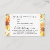 Gelbe Sommersonnenblume Wasserfarbe Terminkarte (Rückseite)