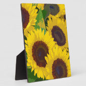 Gelbe Sommersonnenblumen Fotoplatte (Seite)