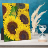 Gelbe Sommersonnenblumen Fotoplatte (Seite)