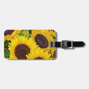 Gelbe Sommersonnenblumen Gepäckanhänger