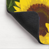 Gelbe Sommersonnenblumen Mousepad (Ecke)