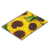 Gelbe Sommersonnenblumen Notizblock (Linke Seite)