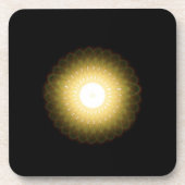 Gelbe Sonne Abstrakt Untersetzer (Vorderseite)