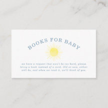 Gelbe Sonne Blaues Gingham-Baby-Shower-Bücher Für