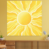 Gelbe Sonne Leinwanddruck (Insitu (Wohnzimmer))