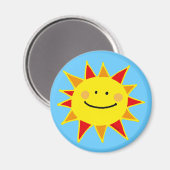 Gelbe Sonne Magnet (Vorderseite/Rückseite)
