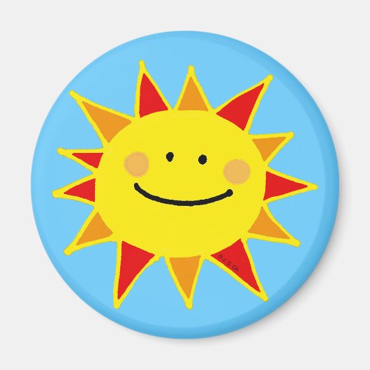 Gelbe Sonne Magnet (Vorne)