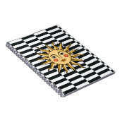 Gelbe Sonne mit Gesicht Notizblock (Rechte Seite)