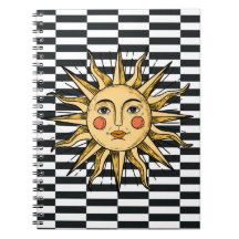 Gelbe Sonne mit Gesicht