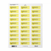 Gelbe Sonne mit tränenvollem Gesicht, ZFJG-Adresse (Vorne)