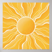 Gelbe Sonne Poster (Vorne)