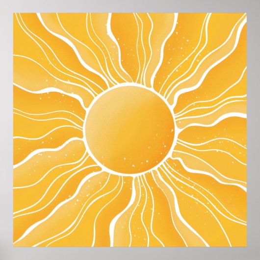 Gelbe Sonne Poster (Vorne)
