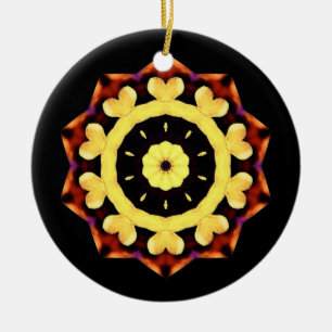 Gelbe Sonne Verzierung Keramik Ornament