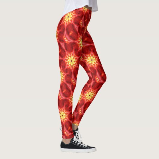 gelbe Sonnen rot Leggings (Rechts)
