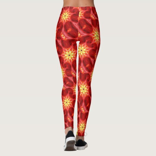 gelbe Sonnen rot Leggings (Rückseite)