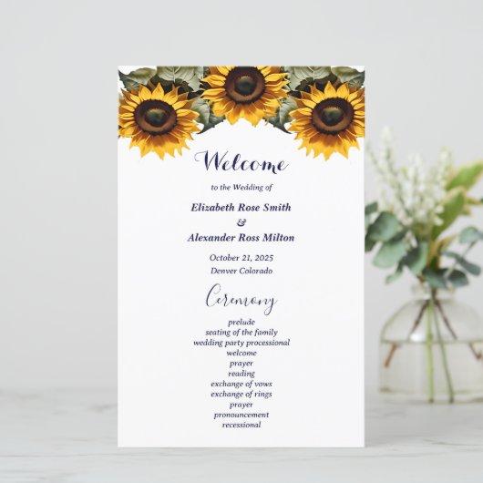 Gelbe Sonnenblume (Stehend Vorderseite)