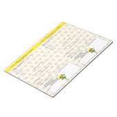 Gelbe Sonnenblume 5 und 1 Food Tracker Notepad Notizblock (angewinkelt)