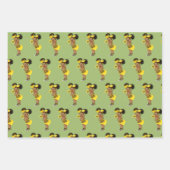 Gelbe Sonnenblume |Adortable Ethnic Girl| Blumenwa Geschenkpapier Set (Vorderseite 2)