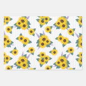 Gelbe Sonnenblume |Adortable Ethnic Girl| Blumenwa Geschenkpapier Set (Vorderseite)