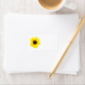 Gelbe Sonnenblume Adressaufkleber (Insitu)