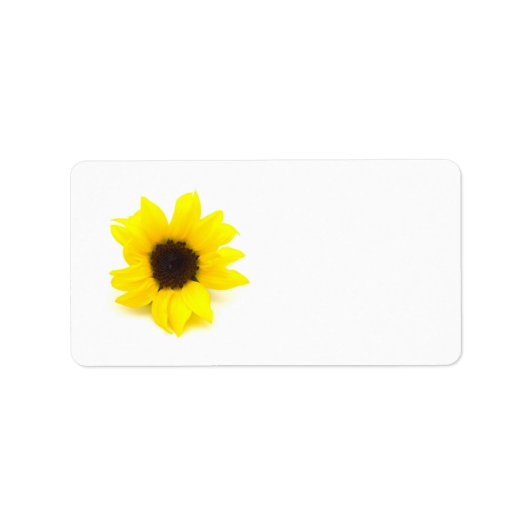 Gelbe Sonnenblume Adressaufkleber (Vorne)