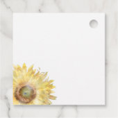 Gelbe Sonnenblume Aquarellfarben Liebesmarken Geschenkanhänger (Rückseite)