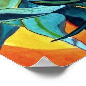 Gelbe Sonnenblume Aquarellmalerei Poster (Ecke)