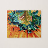 Gelbe Sonnenblume Aquarellmalerei Puzzle (Horizontal)