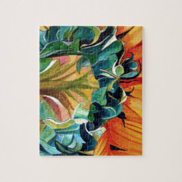 Gelbe Sonnenblume Aquarellmalerei Puzzle