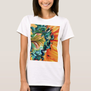 Gelbe Sonnenblume Aquarellmalerei T-Shirt