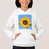 Gelbe Sonnenblume auf Blue Sky Hoodie (Vorderseite)