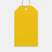 Gelbe Sonnenblume auf der Hochzeit mit weißem Wass Geschenkanhänger (Rückseite)