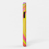 Gelbe Sonnenblume auf einem psychedelischen Swirl Case-Mate iPhone Hülle (Hinten/Rechts)