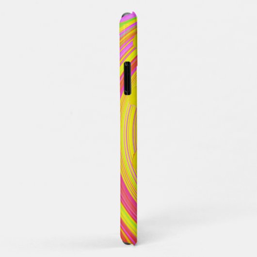 Gelbe Sonnenblume auf einem psychedelischen Swirl Case-Mate iPhone Hülle (Hinten/Rechts)