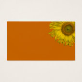 Gelbe Sonnenblume auf Orangen Gastgeschenk Hochzei (Rückseite)