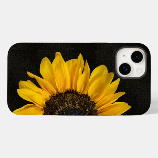 Gelbe Sonnenblume auf Stoff Case-Mate iPhone Hülle (Rückseite (Horizontal))