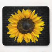 Gelbe Sonnenblume aus Ziegelstein Mousepad (Vorne)