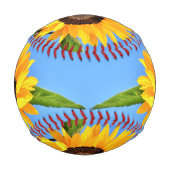Gelbe Sonnenblume Baseball (Rückseite)