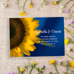 Gelbe Sonnenblume bei der Ankündigung der Blauen E