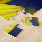 Gelbe Sonnenblume Blaue Biene Puzzle (Seite)