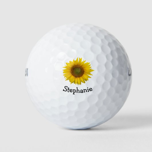 Gelbe Sonnenblume Bloom Golf Ball (Vorderseite)