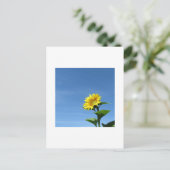 Gelbe Sonnenblume, Blue Sky Postcard Postkarte (Stehend Vorderseite)